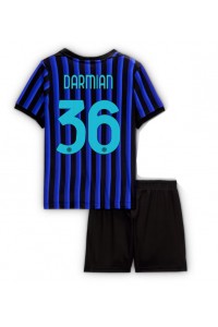 Inter Milan Matteo Darmian #36 Jalkapallovaatteet Lasten Kotipeliasu 2025-26 Lyhythihainen (+ Lyhyet housut)